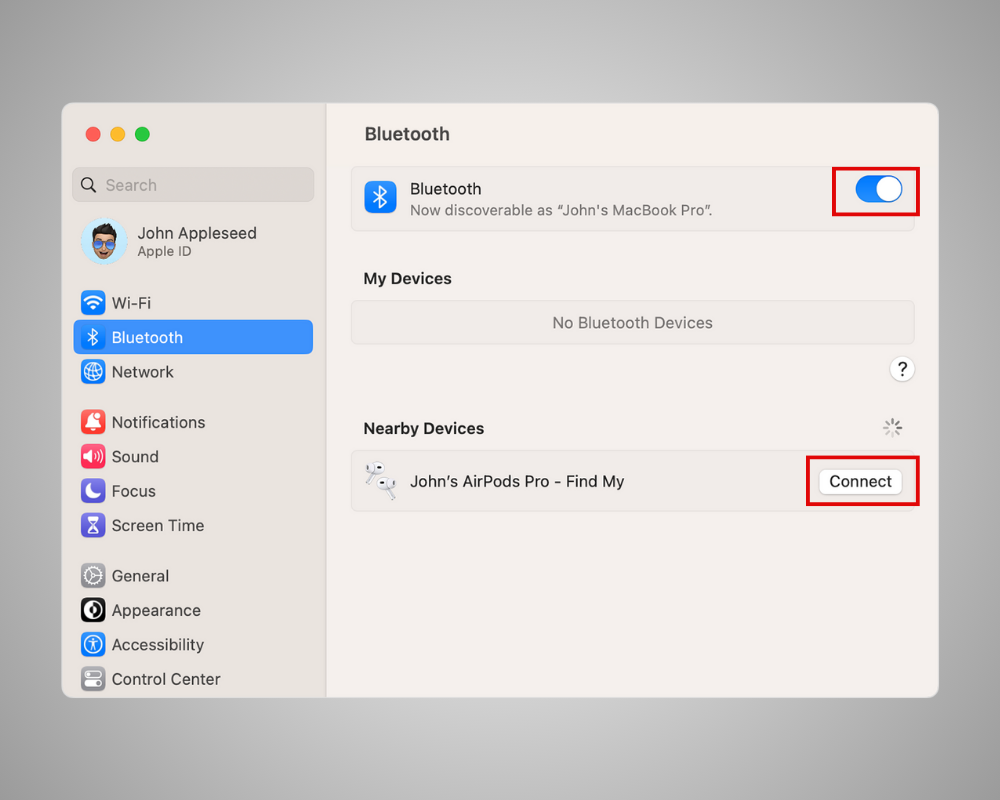 Kết nối AirPods với Macbook